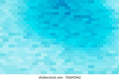 Light BLUE vector polygonal illustration consisting of rectangles. Rectangular design for your business. Creative geometric background in origami style with gradient.