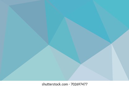 Light BLUE vector polygonal illustration, which consist of triangles. Triangular design for your business. Creative geometric background in Origami style with gradient