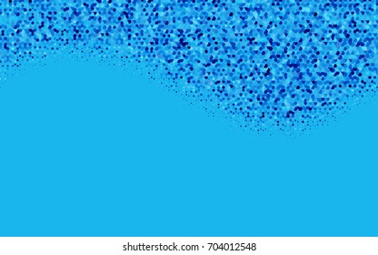 Light BLUE vector polygonal illustration, which consist of hexagons. Hexagonal pattern for your business design. Geometric background in Origami style with gradient. 