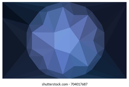 Light BLUE vector polygonal illustration, which consist of triangles with a gemstone in center. Triangular design of a huge diamond for your business. Creative geometric background of gems.