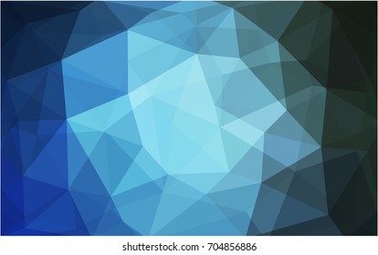 Light BLUE vector polygonal illustration, which consist of triangles. Triangular design for your business. Creative geometric background in Origami style with gradient