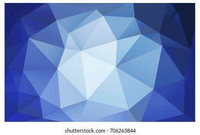 Light BLUE vector polygonal illustration, which consist of triangles. Triangular pattern for your business design. Geometric background in Origami style with gradient. 