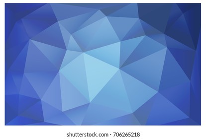 Light BLUE vector polygonal illustration, which consist of triangles. Triangular design for your business. Creative geometric background in Origami style with gradient