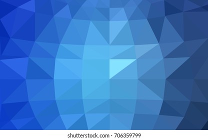 Light BLUE vector polygonal illustration, which consist of triangles. Triangular pattern for your business design. Geometric background in Origami style with gradient. 