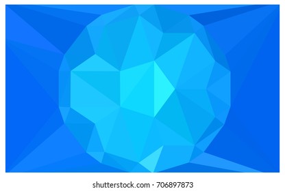 Light BLUE vector polygonal illustration, which consist of triangles with a gemstone in center. Triangular design of a huge diamond for your business. Creative geometric background of gems.