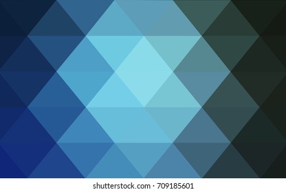 Light BLUE vector polygonal illustration, which consist of triangles. Triangular design for your business. Creative geometric background in Origami style with gradient
