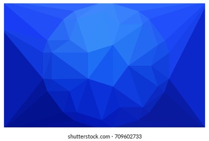 Light BLUE vector polygonal illustration, which consist of triangles with a gemstone in center. Triangular design of a huge diamond for your business. Creative geometric background of gems.