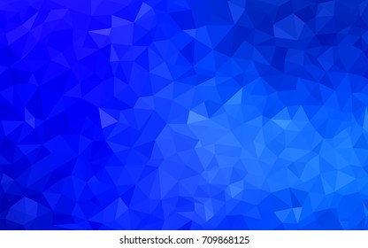 Light BLUE vector polygonal illustration, which consist of triangles. Triangular design for your business. Creative geometric background in Origami style with gradient