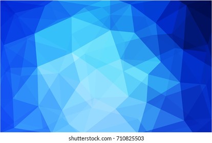 Light BLUE vector polygonal illustration, which consist of triangles. Triangular design for your business. Creative geometric background in Origami style with gradient