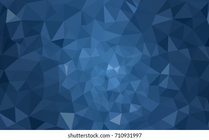 Light BLUE vector polygonal illustration, which consist of triangles. Triangular pattern for your business design. Geometric background in Origami style with gradient. 