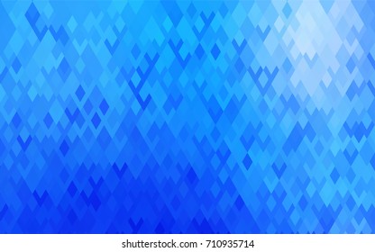 Light BLUE vector polygonal illustration, which consist of rectangles. Rectangular pattern for your business design. Geometric background in Origami style with gradient. 