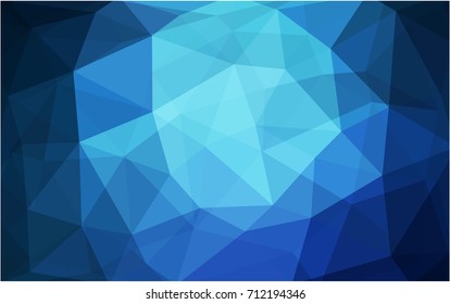 Light BLUE vector polygonal illustration, which consist of triangles. Triangular design for your business. Creative geometric background in Origami style with gradient