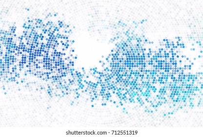 Light BLUE vector polygonal illustration, which consist of rectangles. Rectangular pattern for your business design. Geometric background in Origami style with gradient. 