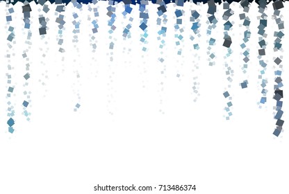 Light BLUE vector polygonal illustration, which consist of rectangles. Rectangular pattern for your business design. Geometric background in Origami style with gradient. 
