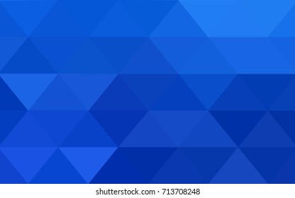 Light BLUE vector polygonal illustration, which consist of triangles. Triangular pattern for your business design. Geometric background in Origami style with gradient. 