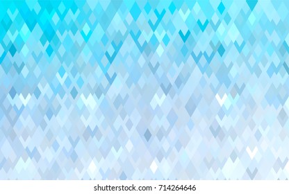 Light BLUE vector polygonal illustration, which consist of rectangles. Rectangular pattern for your business design. Geometric background in Origami style with gradient. 