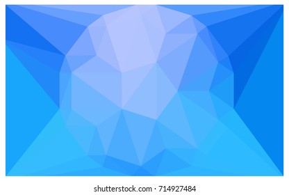 Light BLUE vector polygonal illustration, which consist of triangles with a gemstone in center. Triangular design of a huge diamond for your business. Creative geometric background of gems.