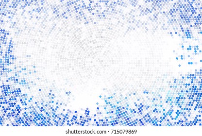 Light BLUE vector polygonal illustration, which consist of rectangles. Rectangular pattern for your business design. Geometric background in Origami style with gradient. 