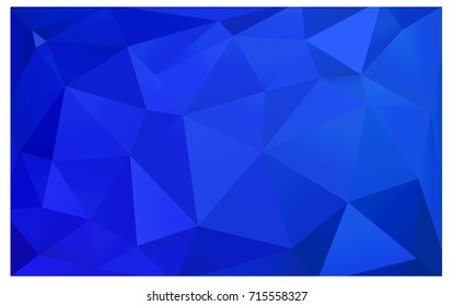 Light BLUE vector polygonal illustration, which consist of triangles. Triangular pattern for your business design. Geometric background in Origami style with gradient. 