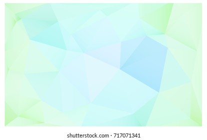 Light BLUE vector polygonal illustration, which consist of triangles. Triangular pattern for your business design. Geometric background in Origami style with gradient. 