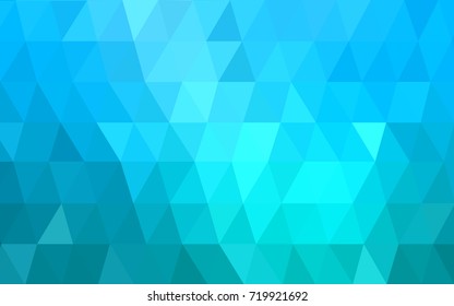 Light BLUE vector polygonal illustration, which consist of triangles. Triangular design for your business. Creative geometric background in Origami style with gradient