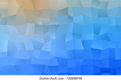 Light BLUE vector polygonal illustration consisting of rectangles. Rectangular design for your business. Creative geometric background in origami style with gradient.