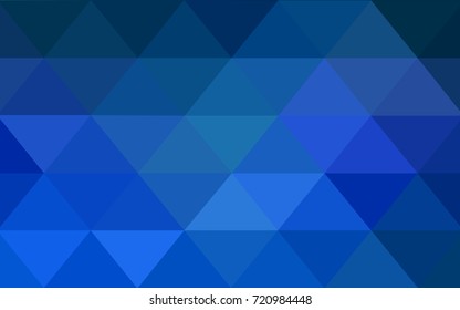 Light BLUE vector polygonal illustration, which consist of triangles. Triangular pattern for your business design. Geometric background in Origami style with gradient. 