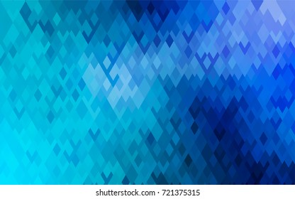 Light BLUE vector polygonal illustration, which consist of rectangles. Rectangular pattern for your business design. Geometric background in Origami style with gradient. 