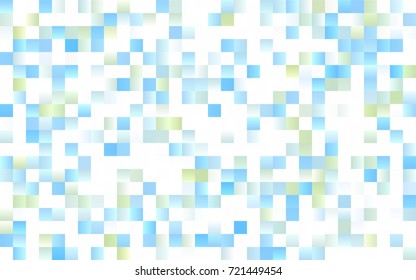 Light BLUE vector polygonal illustration, which consist of rectangles. Rectangular pattern for your business design. Geometric background in Origami style with gradient. 