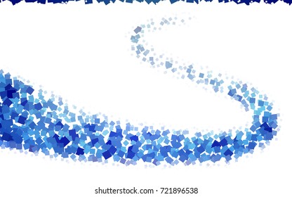 Light BLUE vector polygonal illustration, which consist of rectangles. Rectangular pattern for your business design. Geometric background in Origami style with gradient. 