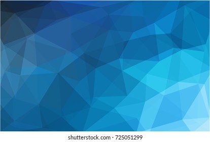 Light BLUE vector polygonal illustration, which consist of triangles. Triangular design for your business. Creative geometric background in Origami style with gradient
