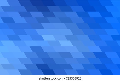 Light BLUE vector polygonal illustration, which consist of rectangles. Rectangular pattern for your business design. Geometric background in Origami style with gradient. 
