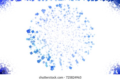 Light BLUE vector polygonal illustration, which consist of rectangles. Rectangular pattern for your business design. Geometric background in Origami style with gradient. 