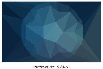 Light BLUE vector polygonal illustration, which consist of triangles with a gemstone in center. Triangular design of a huge diamond for your business. Creative geometric background of gems.