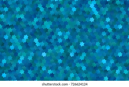Light BLUE vector polygonal illustration, which consist of hexagons. Hexagonal design for your business. Creative geometric background in Origami style with gradient
