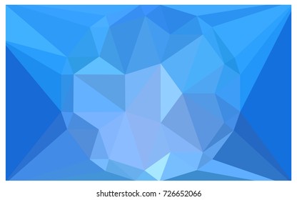Light BLUE vector polygonal illustration, which consist of triangles with a gemstone in center. Triangular design of a huge diamond for your business. Creative geometric background of gems.