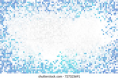 Light BLUE vector polygonal illustration, which consist of rectangles. Rectangular pattern for your business design. Geometric background in Origami style with gradient. 