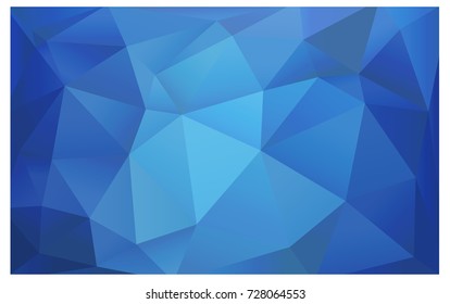 Light BLUE vector polygonal illustration, which consist of triangles. Triangular design for your business. Creative geometric background in Origami style with gradient
