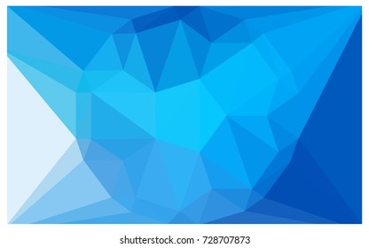 Light BLUE vector polygonal illustration, which consist of triangles with a gemstone in center. Triangular design of a huge diamond for your business. Creative geometric background of gems.