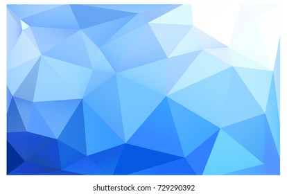 Light BLUE vector polygonal illustration, which consist of triangles. Triangular design for your business. Creative geometric background in Origami style with gradient