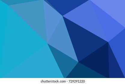 Light BLUE vector polygonal illustration, which consist of triangles. Triangular design for your business. Creative geometric background in Origami style with gradient