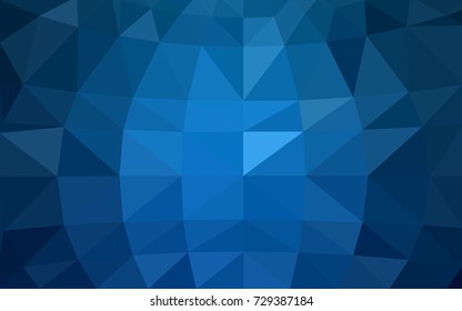 Light BLUE vector polygonal illustration, which consist of triangles. Triangular pattern for your business design. Geometric background in Origami style with gradient. 