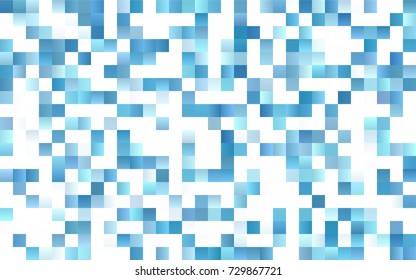 Light BLUE vector polygonal illustration, which consist of rectangles. Rectangular pattern for your business design. Geometric background in Origami style with gradient. 