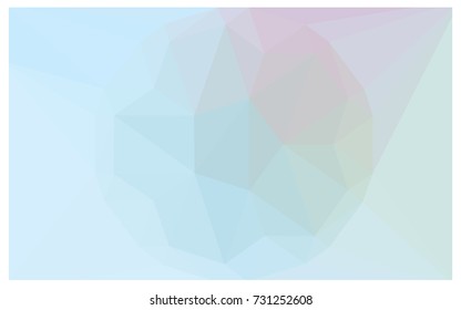 Light BLUE vector polygonal illustration, which consist of triangles with a gemstone in center. Triangular design of a huge diamond for your business. Creative geometric background of gems.