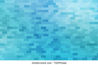 Light BLUE vector polygonal illustration, which consist of rectangles. Rectangular pattern for your business design. Geometric background in Origami style with gradient. 
