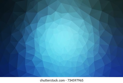 Light BLUE vector polygonal illustration, which consist of triangles. Triangular pattern for your business design. Geometric background in Origami style with gradient. 