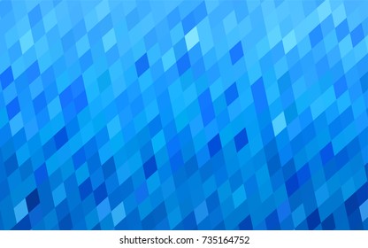 Light BLUE vector polygonal illustration consisting of rectangles. Rectangular design for your business. Creative geometric background in origami style with gradient.