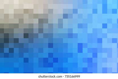 Light BLUE vector polygonal illustration, which consist of rectangles. Rectangular pattern for your business design. Geometric background in Origami style with gradient. 