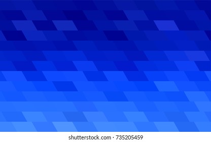 Light BLUE vector polygonal illustration, which consist of rectangles. Rectangular pattern for your business design. Geometric background in Origami style with gradient. 