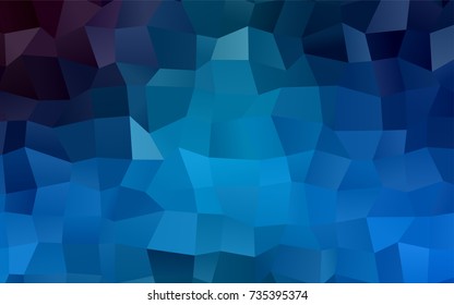 Light BLUE vector polygonal illustration consisting of rectangles. Rectangular design for your business. Creative geometric background in origami style with gradient.